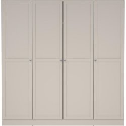Coreline garderobeskab 4 døre, gråbeige