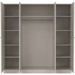 Coreline garderobeskab 4 døre, gråbeige