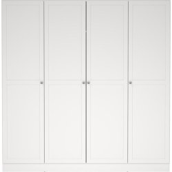 Coreline garderobeskab 4 døre, hvid