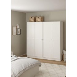 Coreline garderobeskab 4 døre, hvid