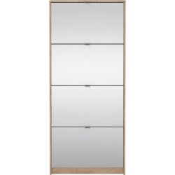 Coreline skoskab 4 låger/8 rum, spejl/eg