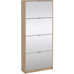 Coreline skoskab 4 låger/8 rum, spejl/eg