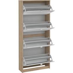 Coreline skoskab 4 låger/8 rum, spejl/eg