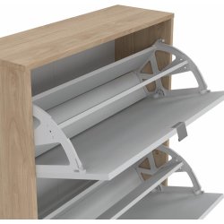 Coreline skoskab 4 låger/8 rum, spejl/eg