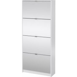 Coreline skoskab 4 låger/8 rum, spejl/hvid