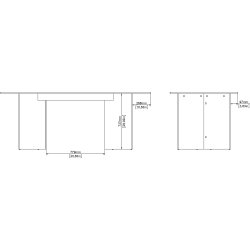 Serveline konferencebord 90x200, gråbeige