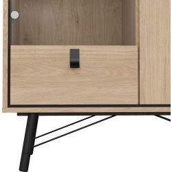 Serveline vitrineskab 2 døre/1 skuffe, eg