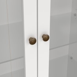 Serveline vitrineskab 2 døre/2 skuffer, hvid