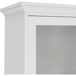 Serveline vitrineskab 2 døre/2 skuffer, hvid