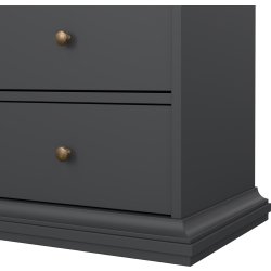 Serveline vitrineskab 2 døre/2 skuffer, mat grå