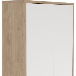 Small Officeline høj bogreol m/4 låger, hvid/eg