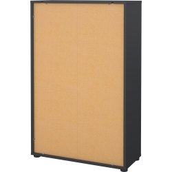 Small Officeline lav bogreol m/2 låger, grå/eg