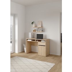 Small Officeline skrivebord 1 skab/1 skuffe, eg