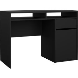 Small Officeline skrivebord 1 skab/1 skf, mat sort