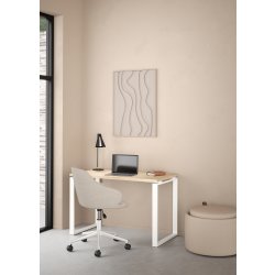 Small Officeline skrivebord 120x60 cm, eg/hvid