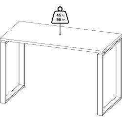 Small Officeline skrivebord 120x60 cm, eg/hvid