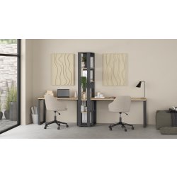 Small Officeline skrivebord 150x60 cm, eg/grå