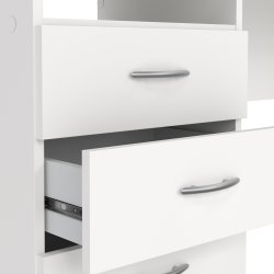 Small Officeline skrivebord 3 skuffer håndt., hvid