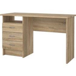 Small Officeline skrivebord 3 skuffer håndt., eg