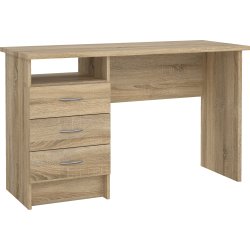 Small Officeline skrivebord 3 skuffer håndt., eg