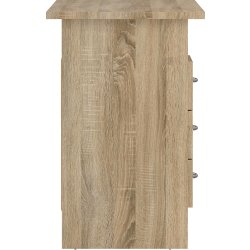 Small Officeline skrivebord 3 skuffer håndt., eg