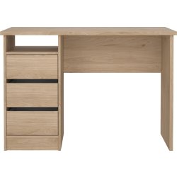 Small Officeline skrivebord 3 skuffer, eg