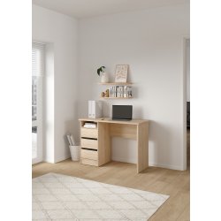 Small Officeline skrivebord 3 skuffer, eg