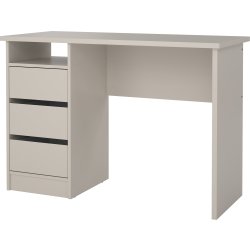 Small Officeline skrivebord 3 skuffer, gråbeige