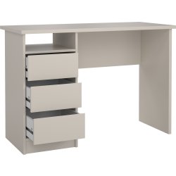 Small Officeline skrivebord 3 skuffer, gråbeige