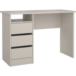 Small Officeline skrivebord 3 skuffer, gråbeige