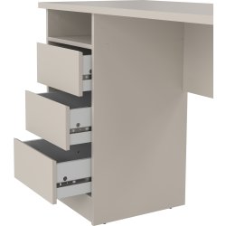 Small Officeline skrivebord 3 skuffer, gråbeige