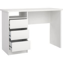 Small Officeline skrivebord 3 skuffer, hvid