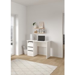 Small Officeline skrivebord 3 skuffer, hvid