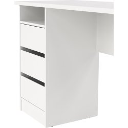 Small Officeline skrivebord 3 skuffer, hvid