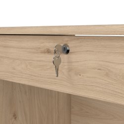 Small Officeline skrivebord 4 skuffer/1 lås, eg