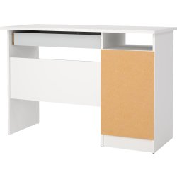 Small Officeline skrivebord 4 skuffer/1 lås, hvid