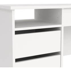 Small Officeline skrivebord 4 skuffer/1 lås, hvid