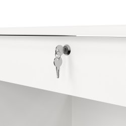 Small Officeline skrivebord 4 skuffer/1 lås, hvid