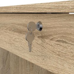 Small Officeline skrivebord 5 skuffer/1 lås, eg