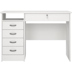 Small Officeline skrivebord 5 skuffer/1 lås, hvid