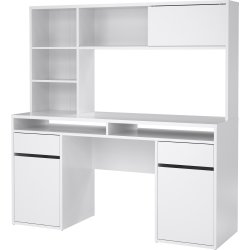 Small Officeline skrivebord m/overdel, hvid