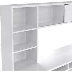 Small Officeline skrivebord m/overdel, hvid