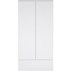 Coreline garderobeskab 2 døre/1 skuffe, højg. hvid