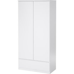 Coreline garderobeskab 2 døre/1 skuffe, højg. hvid