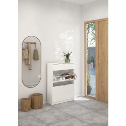 Coreline skoskab 2 låger/1 skuffe, hvid