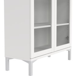 Serveline vitrineskab 2 døre, hvid