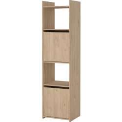 Small Officeline høj bogreol m/2 døre, eg