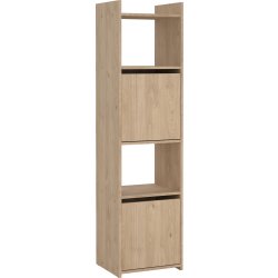 Small Officeline høj bogreol m/2 døre, eg
