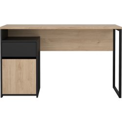 Small Officeline skrivebord 1 skab/1 skf, eg/sort