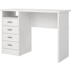 Small Officeline skrivebord 4 skuffer, hvid
